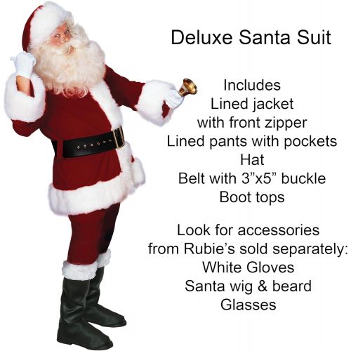  Rubie%27s Rubies Mens Deluxe Santa Suit