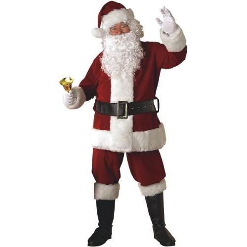  Rubie%27s Xxl Crimson Regal Plush Santa Claus Suit With FREE Wig and Beard!