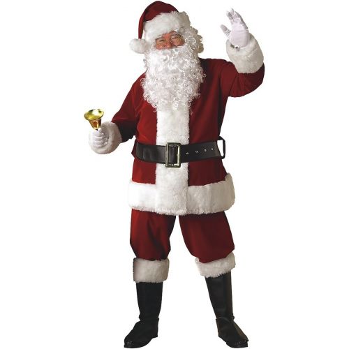  Rubie%27s Xxl Crimson Regal Plush Santa Claus Suit With FREE Wig and Beard!