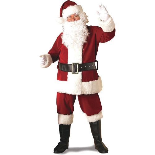  Rubie%27s Rubies Deluxe Ultra Velvet Santa Suit, RedWhite