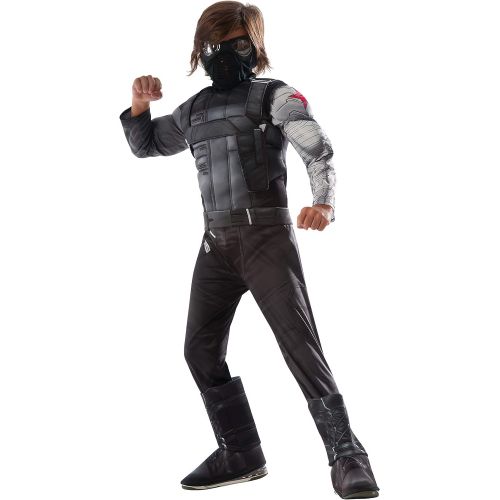  Rubies Captain America: Civil War Winter Soldier Deluxe Muscle Chest Costume, S