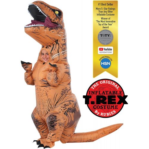  Rubies Costume Jurassic World Childs T-Rex Inflatable Costume with Sound, Multicolor