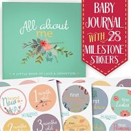 [아마존베스트]RubyRoo Baby First Year Baby Memory Journal Book + Bonus Monthly Milestone Stickers. Baby Shower Gift & Keepsake to Record Photos & Milestones. Five Year Scrapbook & Picture Album for Boy & Gir