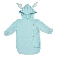 RubyShopUU Cute Baby Rabbit Blanket Knitted Swaddle Wrap Newborn Swaddling Blankets Infant Sleeping Bag Infant Bed Basket Stroller Blanket