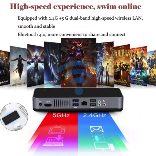  Rucan Desktop Mini Computer Host 4G+120G Business Game Intel Celeron3865U 1.8GHz L3 2M