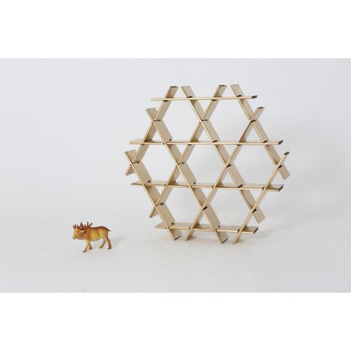  Ruche shelving & furniture Ruche shelves and storage unit - Size S- Recycled cardboard gold finish