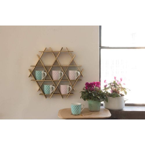  Ruche shelving & furniture Ruche shelves and storage unit - Size S- Recycled cardboard gold finish home decor simple design