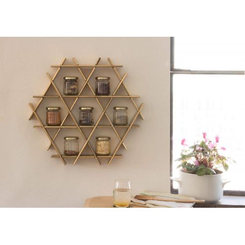  Ruche shelving & furniture Ruche shelves and storage unit - Size S- Recycled cardboard gold finish home decor simple design