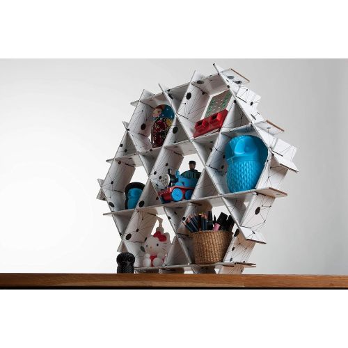  Ruche shelving & furniture Ruche geometric shelves and storage unit - Size M- Recycled cardboard - kitchen storage simple diy furniture