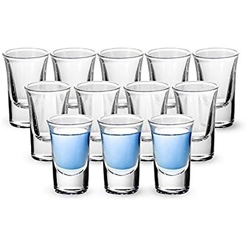  [아마존베스트]Shot Glasses, RUCKAE 1 OZ Shot Glasses Set with Heavy Base, Clear Shot Glasses Set of 12