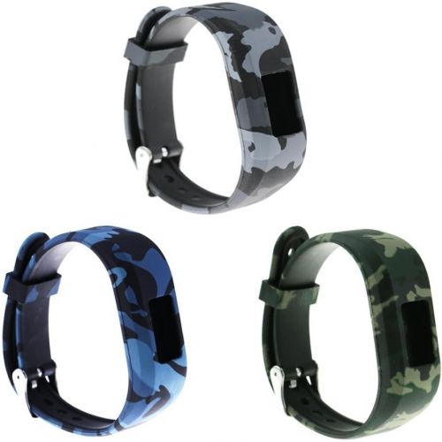  [아마존베스트]RuenTech Compatible for Garmin vivofit jr and vivofit jr 2 Replacement Band (Kids Bands) Colorful Adjustable Wristbands with Secure Watch-Style Clasp Strap for Vivofit JR (Soldier