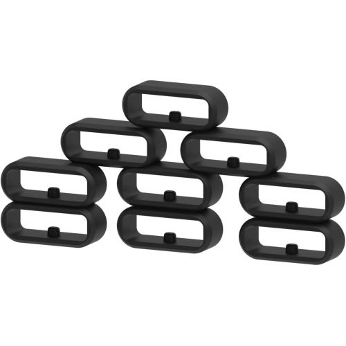  [아마존베스트]RuenTech 6-Pack Fastener Rings Compatible with Garmin Vivoactive 3/Forerunner 645 245/Venu/Vivomove/Fenix 6S/Fenix 5S Band Keeper, Silicone Replacement Watch Band Loop/Holder/Retainer