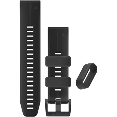  [아마존베스트]RuenTech 6-Pack Fastener Rings Compatible with Garmin Vivoactive 3/Forerunner 645 245/Venu/Vivomove/Fenix 6S/Fenix 5S Band Keeper, Silicone Replacement Watch Band Loop/Holder/Retainer