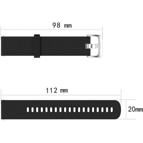  [아마존베스트]RuenTech Bands Compatible with Garmin Vivoactive 3, Vivoactive 3 Music, Vivomove HR, Vivomove Watch Band 20mm Quick Release Silicone Bands