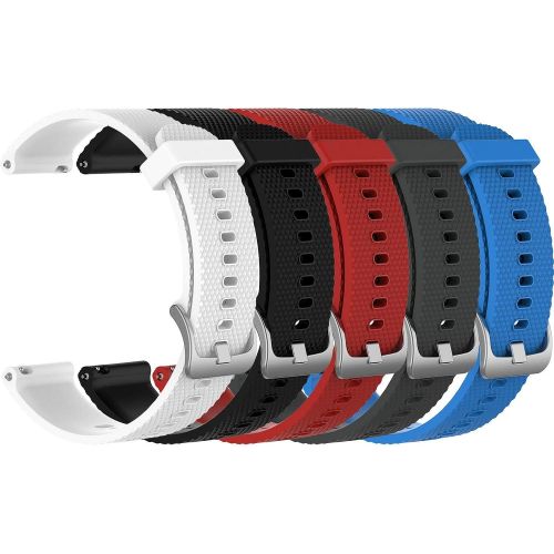  [아마존베스트]RuenTech Bands Compatible with Garmin Vivoactive 3, Vivoactive 3 Music, Vivomove HR, Vivomove Watch Band 20mm Quick Release Silicone Bands