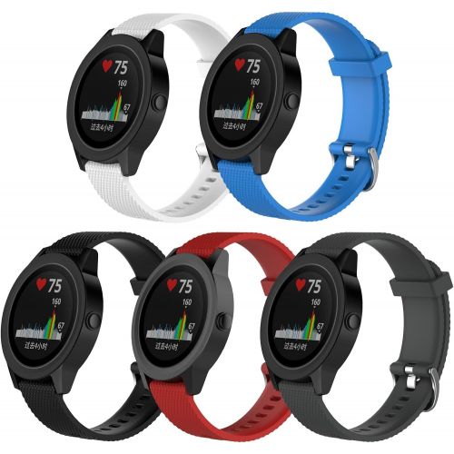  [아마존베스트]RuenTech Bands Compatible with Garmin Vivoactive 3, Vivoactive 3 Music, Vivomove HR, Vivomove Watch Band 20mm Quick Release Silicone Bands