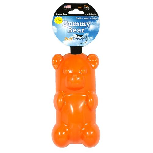  Ruff Dawg Gummy Bear Rubber Dog Toy Assorted Neon Colors