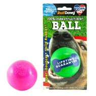 Ruff Dawg Ball Solid Rubber Dog Toy Small Assorted Neon Colors