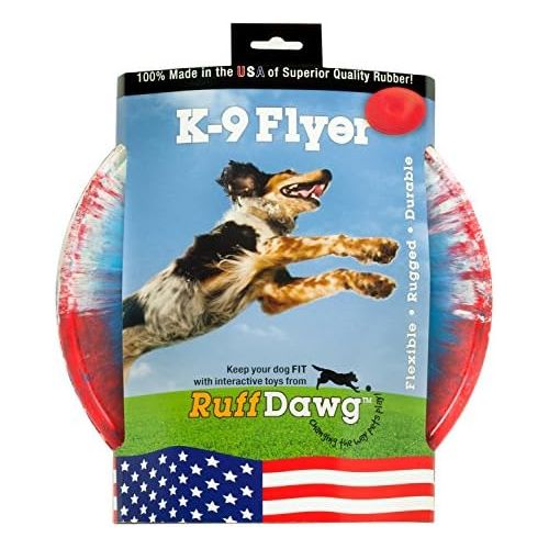  Ruff Dawg K9 Flyer Rubber Dog Toy Large Assorted Colors