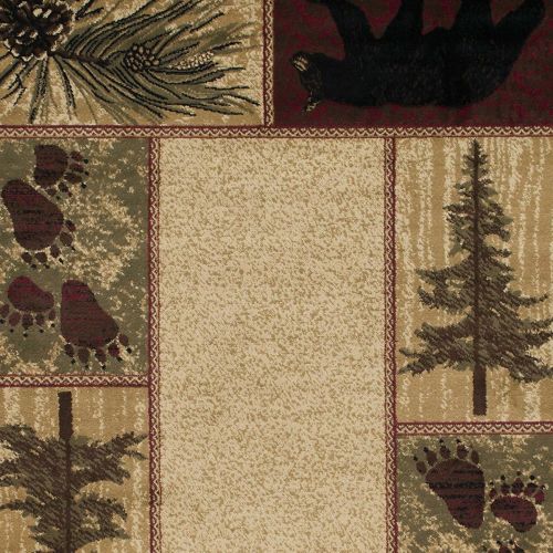  Rug Empire Rustic Lodge Black Bear 2x3 Area Rug, 22x33