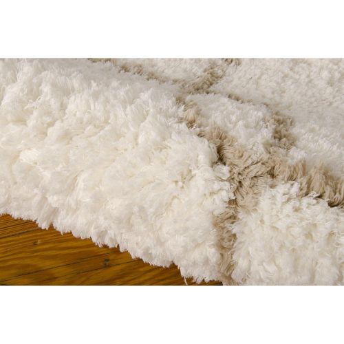  Rug Squared Camarillo Shag Area Rug (CRM02), 5-Feet by 7-Feet, Ivory Tan