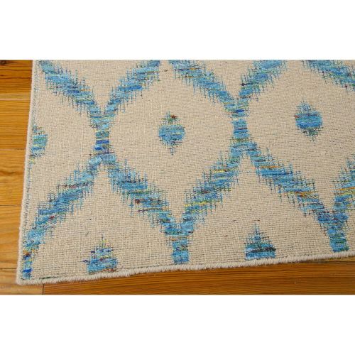  Rug Squared Olympia Southwestern Contemporary Area Rug (OLY02), 8-Feet by 10-Feet 6-Inches, Beige Turquoise