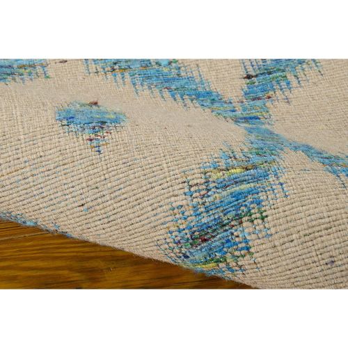  Rug Squared Olympia Southwestern Contemporary Area Rug (OLY02), 8-Feet by 10-Feet 6-Inches, Beige Turquoise