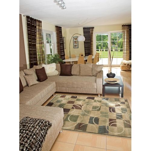  Rug Squared Plymouth Contemporary Modern Area Rug (PLY01), 2-Feet by 2-Feet 9-Inches, Beige