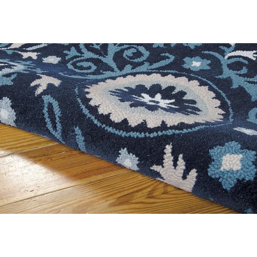  Rug Squared Ventura Contemporary Transitional Area Rug (VRA07), 2-Feet 6-Inches by 4-Feet, Navy