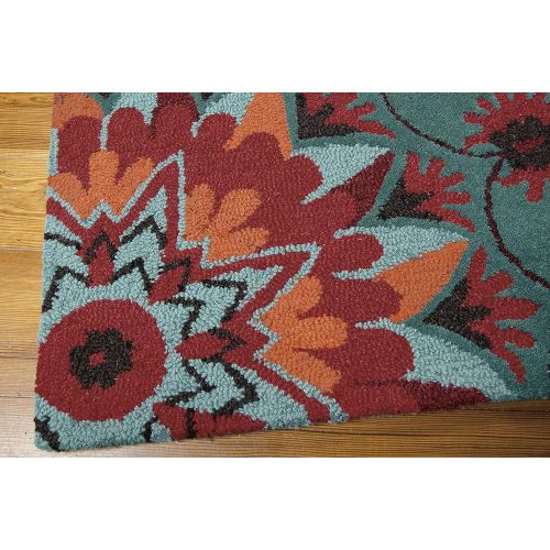  Rug Squared Ventura Contemporary Transitional Rug Runner (VRA02), 2-Feet 3-Inches by 8-Feet, Teal