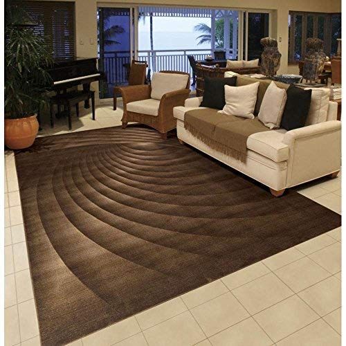  Rug Squared Fenwick Contemporary Transitional Area Rug (FEN75), 7-Feet 9-Inches by 10-Feet 10-Inches, Chocolate