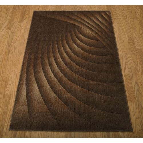  Rug Squared Fenwick Contemporary Transitional Area Rug (FEN75), 7-Feet 9-Inches by 10-Feet 10-Inches, Chocolate