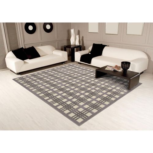  Rug Squared Corona Contemporary Area Rug (CRA20), 7-Feet 9-Inches by 10-Feet 10-Inches, Ivory Taupe