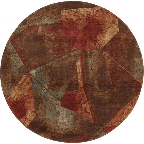  Rug Squared Fenwick Modern Round Rug , 5-Feet 6-Inches by 5-Feet 6-Inches, Multicolor