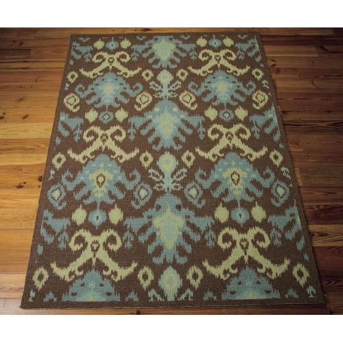  Rug Squared Sea Breeze Ikat Area Rug (SEB20), 2-Feet 6-Inches by 4-Feet, Chocolate