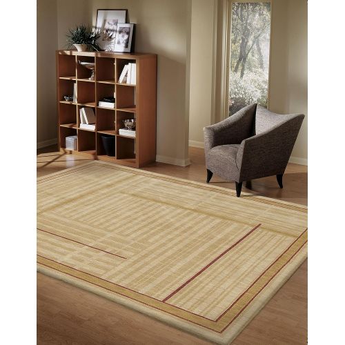  Rug Squared Fenwick Contemporary Area Rug (FEN17), 3-Feet 6-Inches by 5-Feet 6-Inches, Gold