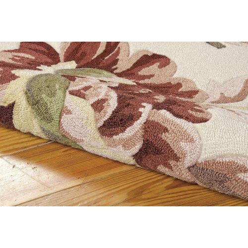  Rug Squared Laurel Floral Rug Runner (LA23), 2-Feet 3-Inches by 8-Feet, Ivory