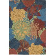 Rug Squared Melbourne Indoor/Outdoor Area Rug (MEB07), 2-Feet 6-Inches by 4-Feet, Deep Sea