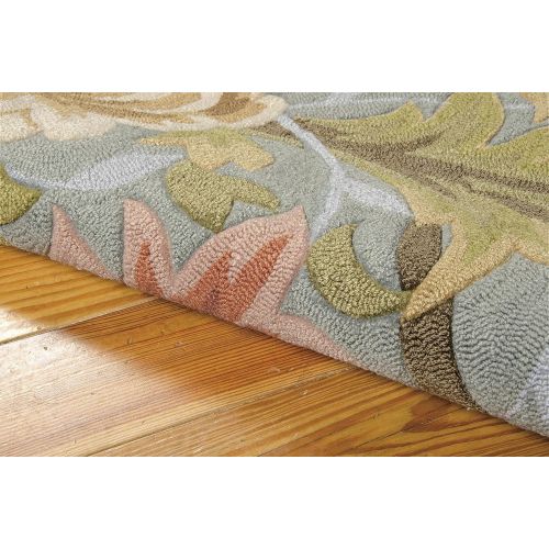  Rug Squared Laurel Floral Area Rug (LA22), 1-Foot 9-Inches by 2-Feet 9-Inches, Slate
