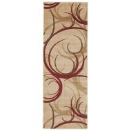 Rug Squared Fenwick Contemporary Transitional Rug Runner (FEN82), 2-Feet by 5-Feet 9-Inches, Beige