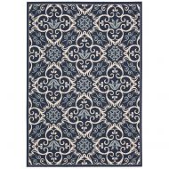 Rug Squared Jupiter Indoor/Outdoor Area Rug (JUP02), 3-Feet 11-Inches by 5-Feet 11-Inches, Navy