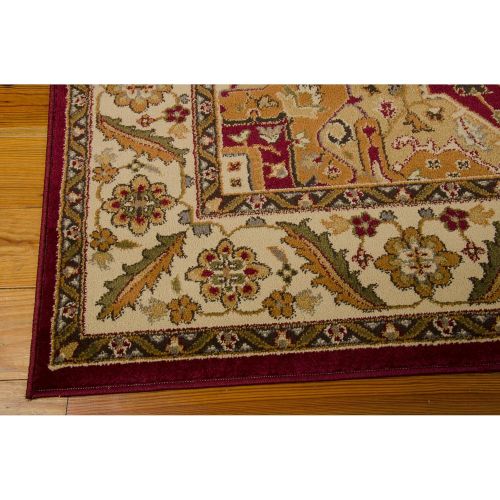  Rug Squared Mariposa Traditional Round Rug (MAR05), 5-Feet 3-Inches by 5-Feet 3-Inches, Gold