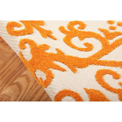  Rug Squared Kona Indoor/Outdoor Area Rug (KON12), 3-Feet 6-Inches by 5-Feet 6-Inches, Orange