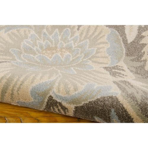  Rug Squared Springfield Floral Area Rug (SPG02), 3-Feet 9-Inches by 5-Feet 9-Inches, Grey