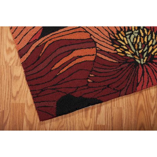  Rug Squared Laurel Floral Area Rug (LA24), 8-Feet by 10-Feet 6-Inches, Black