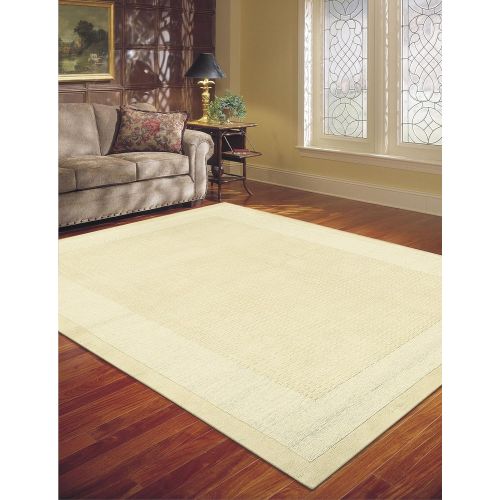  Rug Squared Tribeca Simple Contemporary Modern Area Rug , 5-Feet by 8-Feet, Ivory
