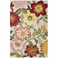 Rug Squared Laurel Floral Area Rug (LA18), 5-Feet by 7-Feet 6-Inches, Ivory