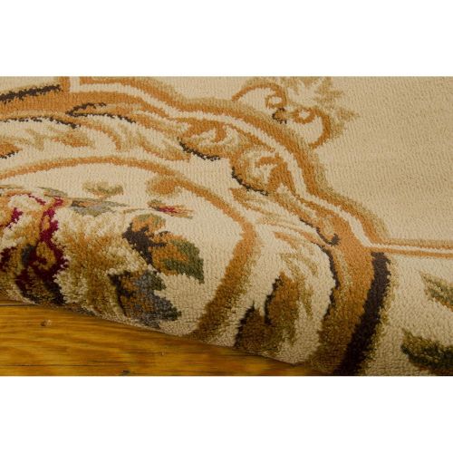  Rug Squared Mariposa Traditional Round Rug (MAR37), 5-Feet 3-Inches by 5-Feet 3-Inches, Beige