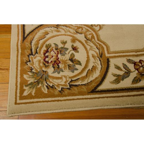  Rug Squared Mariposa Traditional Round Rug (MAR37), 5-Feet 3-Inches by 5-Feet 3-Inches, Beige