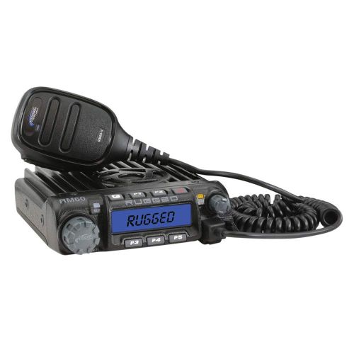  Rugged Radios RRP660 Intercom and RM60 60 Watt VHF Two Way Mobile Radio 2 Place Race System Kit with Helmet Kits, Push to Talk Cables, Intercom Cables, Antenna and Antenna Mount